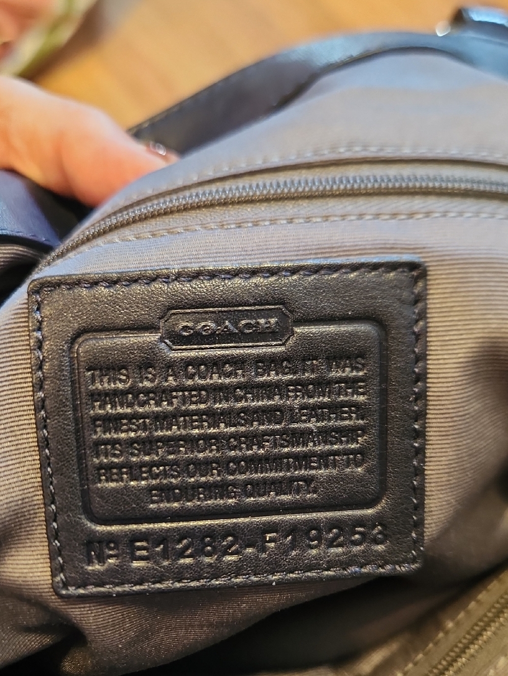 Coach Navy Signature Canvas Shoulder Soho Bag From May 2012 - Picture 9 of 16
